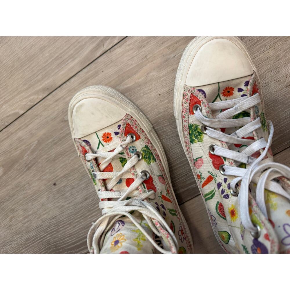 Converse Chuck Taylor All Star Platform High Top Floral Fruit Print Sneakers - Picture 9 of 10